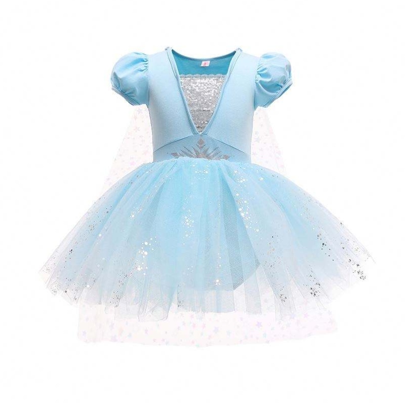 子供の小さなベビー服の女の子のドレスプリンセスエルサ白い白いプリンセスチュチュドレスクリスマスバースデーパーティーのためのドレス