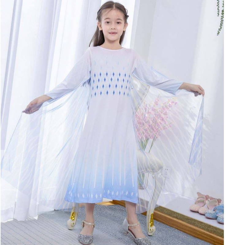 Baige White Princess Elsa Dress Girls Dresses Harween Costumes for Kids TV&Movie Costumes