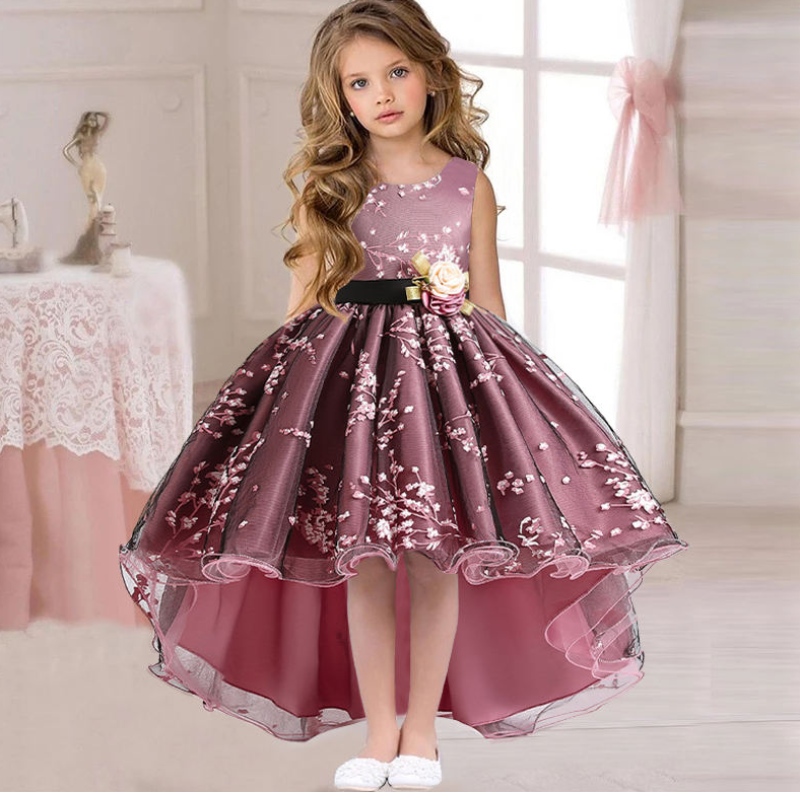 2022ページェントヴィンテージドレスキッズパーティー女の子のための最初の花嫁介添人のドレス