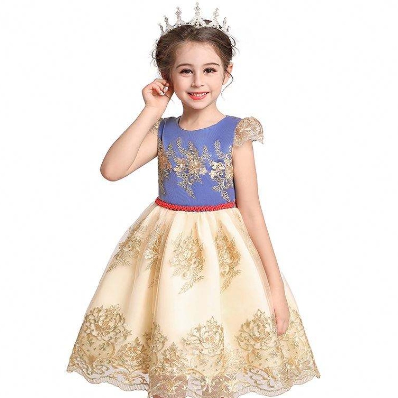 2020 New Children \\\\ \'S ClothingMaxi Leak Back Girl Dress Lace Princess Dress L5192