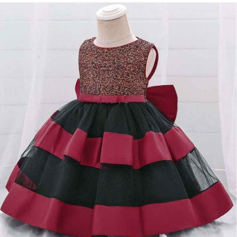 Baige Wholesale Girl Clothes Fluffy Prom Maxi Fashion Layered Cake Dressフォーマルアプリケーションガールプリンセスドレス子供用l1919xz