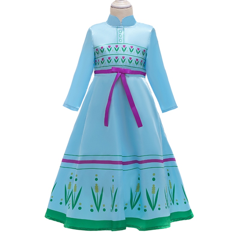 子供の服ハロウィーンコスチューム女の子の子供アンナプリンセスエルサブルーグリーンドレス